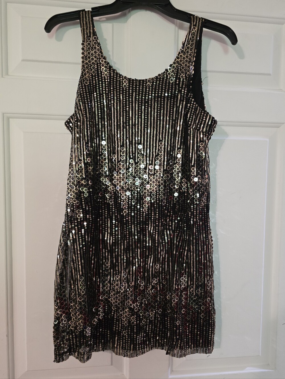 Charlotte Russe Black Sequin Tank Dress